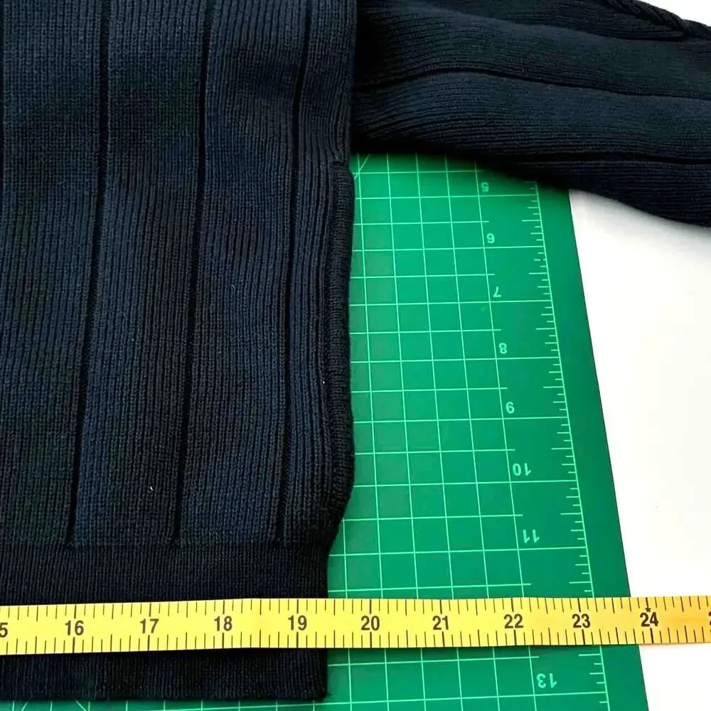 Vintage Pendleton Men's Navy Blue Cotton Full Zip Stand Collar Cardigan - Size M